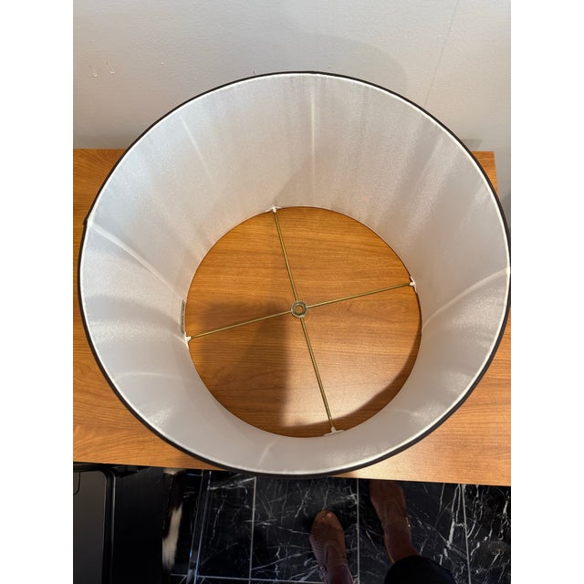 Vintage Tea Caddy Lamp W/ Silk Shade For Sale - Image 10 of 12