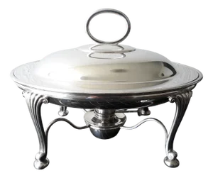 Antique Silver-Plated Food Warmer from W. H. & S. Cross Arrows William Hutton & Sons, 1900s, Set of 6