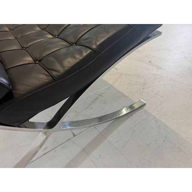 Leather Barcelona Chair by Ludwig Mies Van Der Rohe for Knoll Inc. For Sale - Image 11 of 15