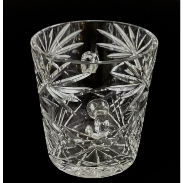 1980s 1980s Large Cut Crystal Handled Ice Bucket For Sale - Image 5 of 8