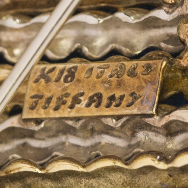 Mid-Century Modern Mid 20th Century 18k Tiffany & Co. Geometric Brooch For Sale - Image 3 of 3