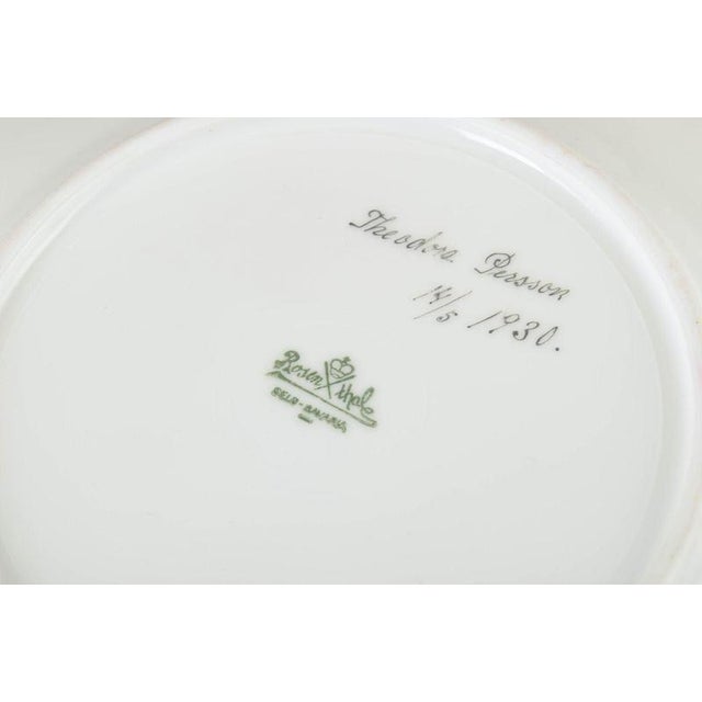 Porcelain Plates with Floral Motifs from Rosenthal, 1930s, Set of 12 For Sale - Image 4 of 5