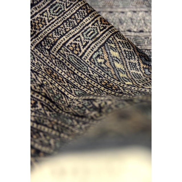 Hand-Woven Blue & Grey Bukhara Rug, 1960s For Sale - Image 11 of 17