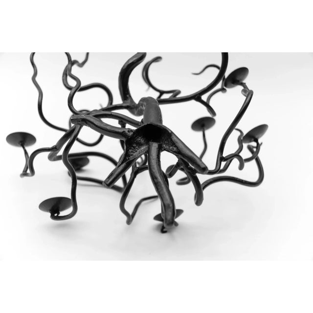 Tree of Life Wall Candleholder in Metal, 1960s For Sale - Image 6 of 9