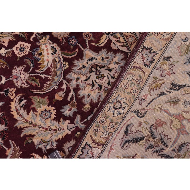 Textile Art Nouveau 1990's Agra Pak-Persian Red/Grey Wool Rug - 8'4'' X 10'4'' For Sale - Image 7 of 9