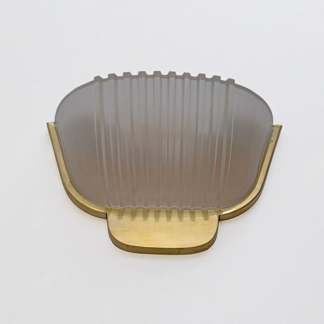 Art Deco Murano Glass Wall Sconces attributed to Archimede Seguso for Seguso Vetri D'Arte, 1940s, Set of 2 For Sale - Image 3 of 10