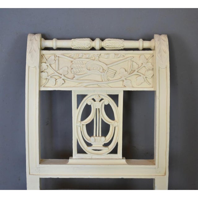 Textile Set of Antique French Bench and Chairs For Sale - Image 7 of 17