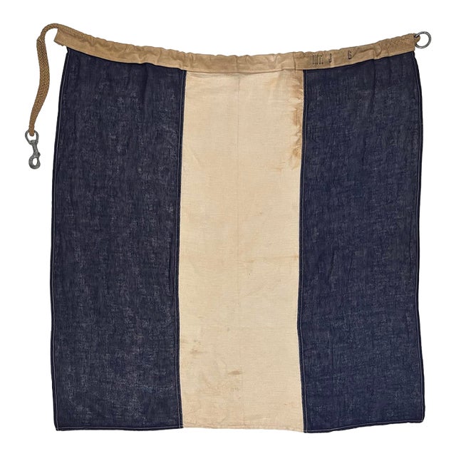 Vintage Sewn Cotton Nautical Signal Flag For Sale