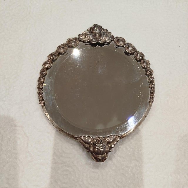 Vintage Silver Mirror, 1930s For Sale - Image 9 of 9