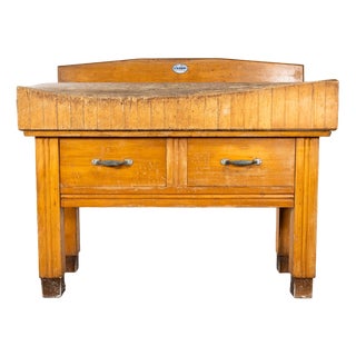 Large Belgian Butchers Workstation, 1950s For Sale