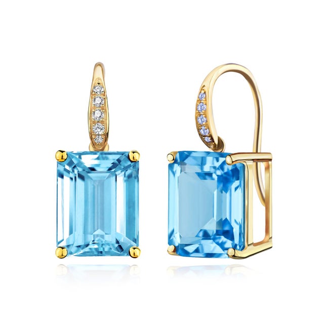 GemFusion 13.65ctw Topaz Peridot Citrine Diamond Pearl Convertible Drop Earrings in 14k Gold For Sale - Image 14 of 15