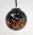Italian Murano glass globe pendant blown with black and multicolored hemispheres / Made in Italy circa 1960s Single light...