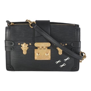 Black Epi Leather Trunk Clutch For Sale