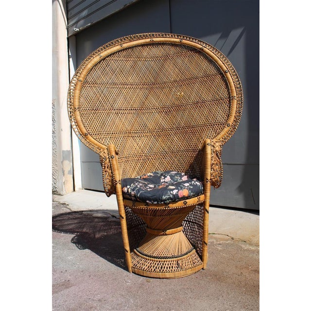 Large Italian Ornamental Peacock Chair, 1950 For Sale - Image 11 of 18