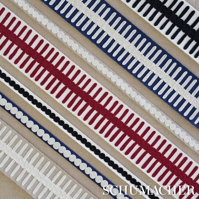 Schumacher SAMPLE - Schumacher Castille Tape Narrow In Navy For Sale - Image 4 of 4