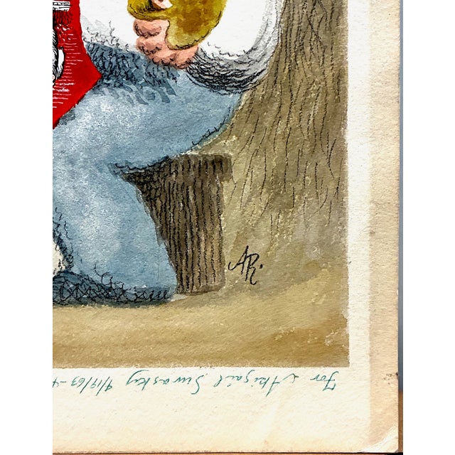 Mid 20th Century A Pet and His Owner Cartoon in Watercolor, by Arnold Roth For Sale - Image 5 of 9