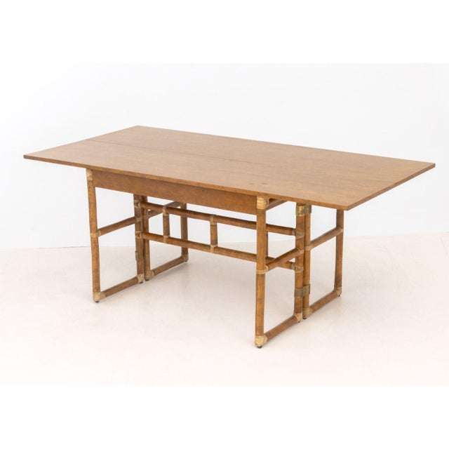 Brown Lyda Levi X McGuire Company Gate Leg Console Table For Sale - Image 8 of 11