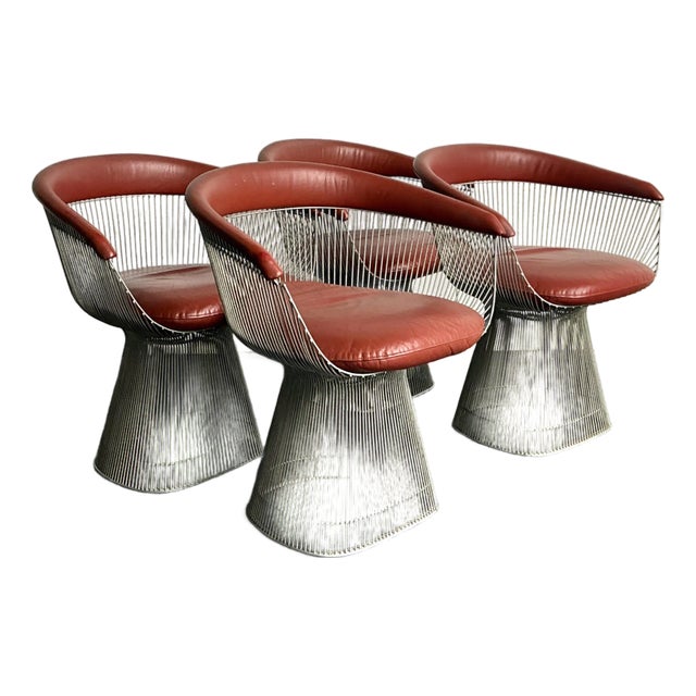 Vintage MCM Warren Platner for Knoll Chrome Dining Chairs - Set of 4 For Sale