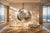 Contemporary Collimate Silver Hanging Wall Mirror by GTG Design Couture For Sale - Image 3 of 9