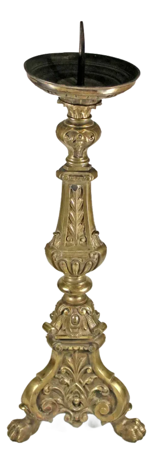 Antique Candleholder in Brass, 1890s