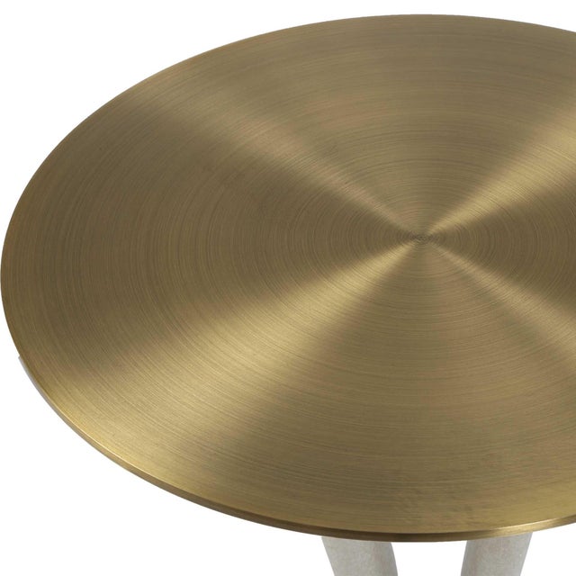 Sonia Modern Brass Accent Table For Sale In Chicago - Image 6 of 8