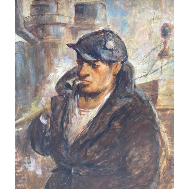 Figurative 1940s Betty Corson Ellis Figure Painting Oil on Panel For Sale - Image 3 of 5