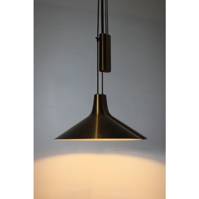 Gold Fujiyama Counterweight Suspension by Th. Valentiner For Sale - Image 8 of 13