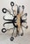 Large Vintage Carved Wood Wrought Iron Religious Wall Crucifix Cross Sculpture For Sale - Image 12 of 14