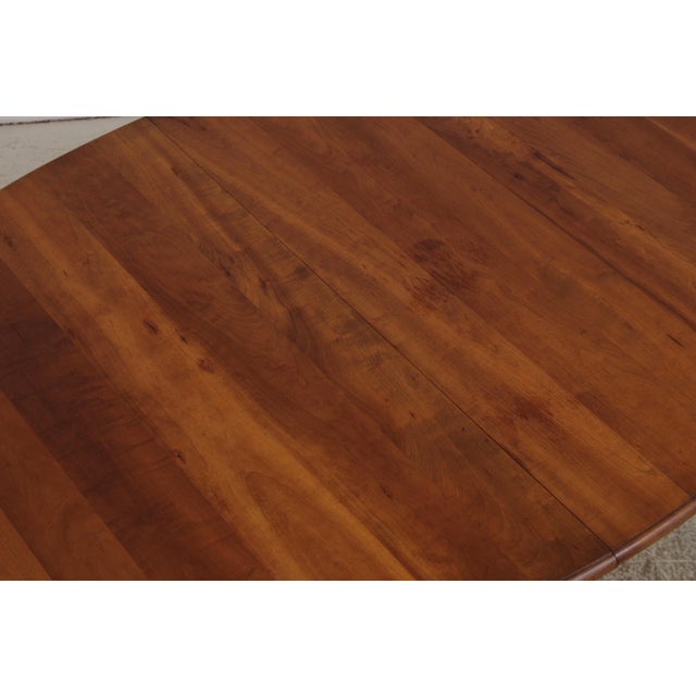 1960s Stickley Cherry Oval Dining Table W. 3 Leaves For Sale - Image 5 of 16