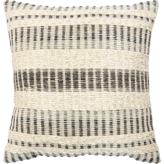 Elevate your home's look with a chic Modern Wool and Cotton Pillow, meticulously handmade with opulent materials, in a 20"...