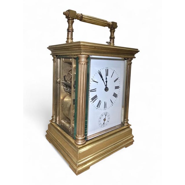 Spanish Gilt Bronze Carriage Clock, 1890s For Sale - Image 10 of 12