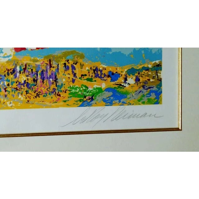 1980s LeRoy Neiman "American Gold" Hand Signed & Numbered Olympic Serigraph For Sale - Image 5 of 6