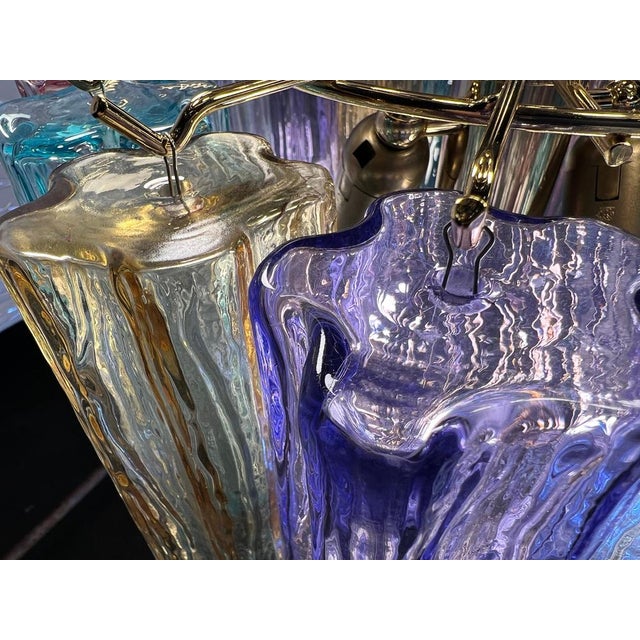 Large Multicolor Murano Chandelier by Valentina Planta For Sale - Image 18 of 18