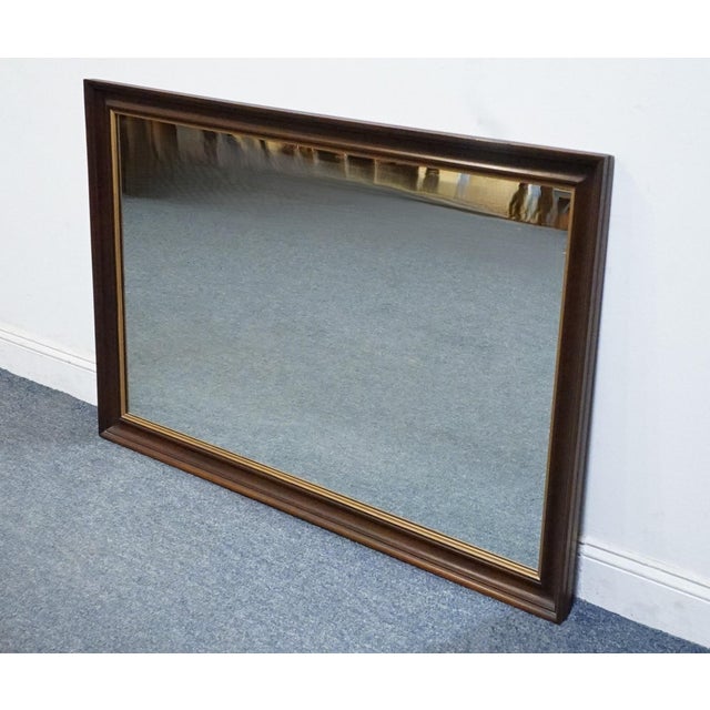 Traditional Henkel Harris Virginia Galleries Solid Mahogany Traditional Style 52" Mirror 1275-808 For Sale - Image 3 of 6
