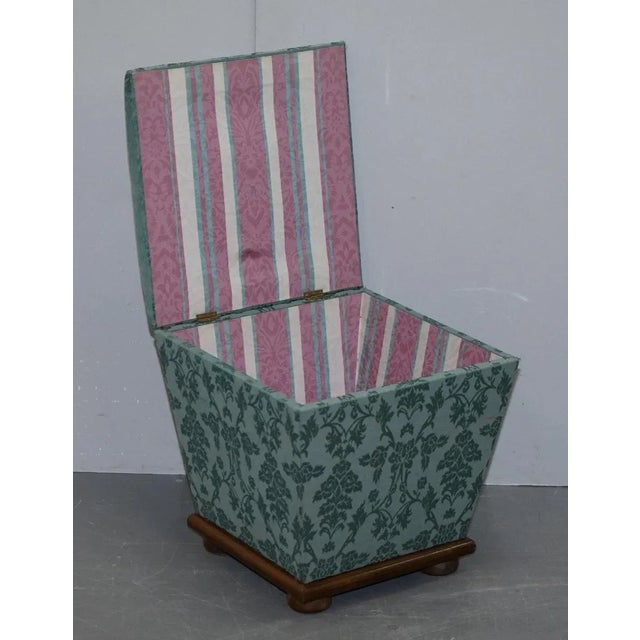 Silk Victorian Style Footstool For Sale - Image 11 of 15