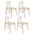 Aqua Bokken Chairs in Natural Beech with White Lacquered Back by Colé Italia, Set of 4 For Sale - Image 8 of 8