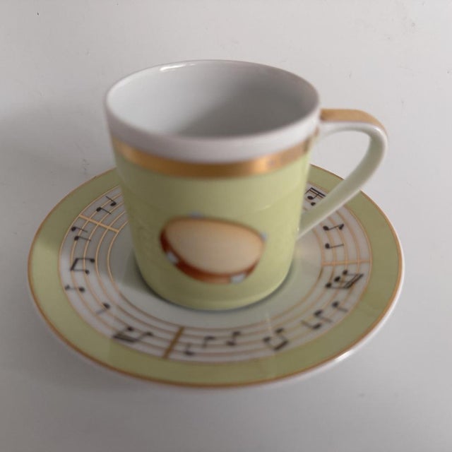 1980s Concerto Espresso Cup and Saucer by Bulgari for Rosenthal ,1990s, Set of 2 For Sale - Image 5 of 5