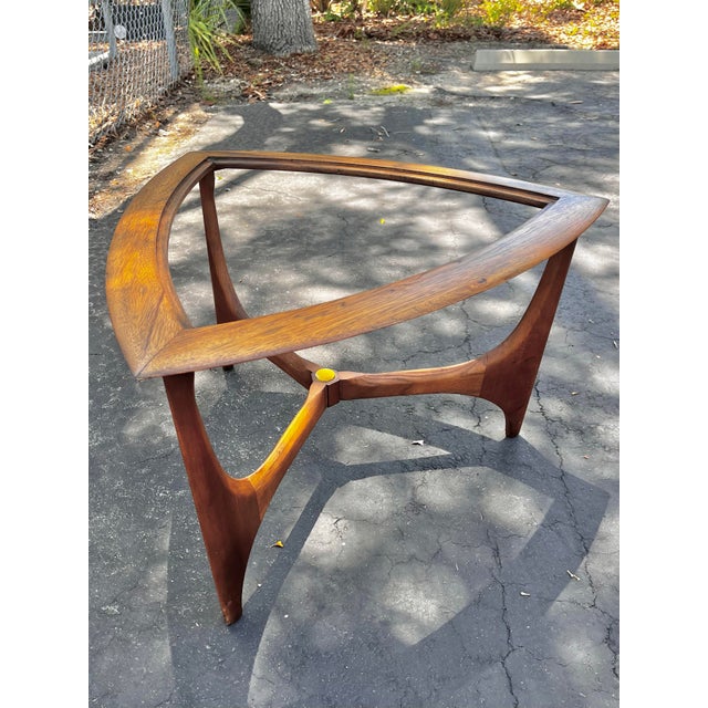 Mid Century Modern Triangle Side Table | Silhouette Series by Lane For Sale - Image 9 of 12