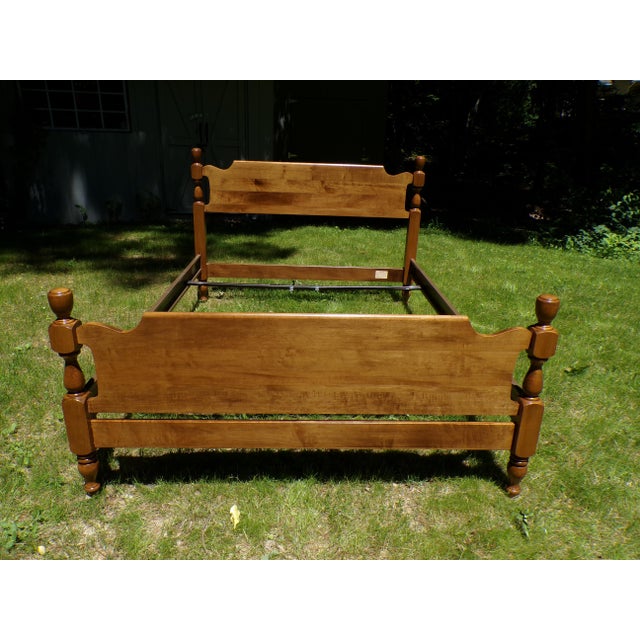 Vintage Solid Maple Full Double Bed Sterlingworth Furniture NY comes with metal rails and slats Dimensions: 57" wide x...