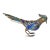 20th Century Chinese Sterling Silver Filigree and Enamel Bird For Sale