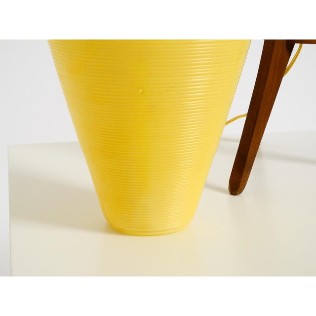 Mid-Century Modern Tripod Wooden Table Lamp with Plastic Shade by Regina Leuchtvase, 1950s For Sale - Image 14 of 18