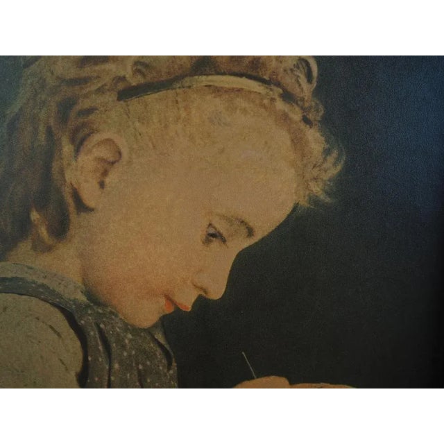 Albert Anker, The Portrait of the Girl, 19th Century, Print on Board For Sale - Image 7 of 12