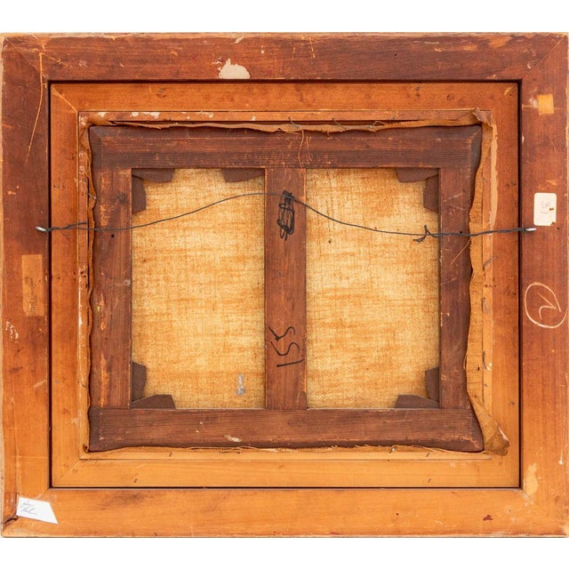 George Rene Sinicki Interior Scene Oil on Canvas For Sale In New York - Image 6 of 6