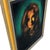 Mid-Century Modern Framed Mid-Century Hand Painted Oil on Velvet Female Portrait, Signed Cohen For Sale - Image 3 of 8