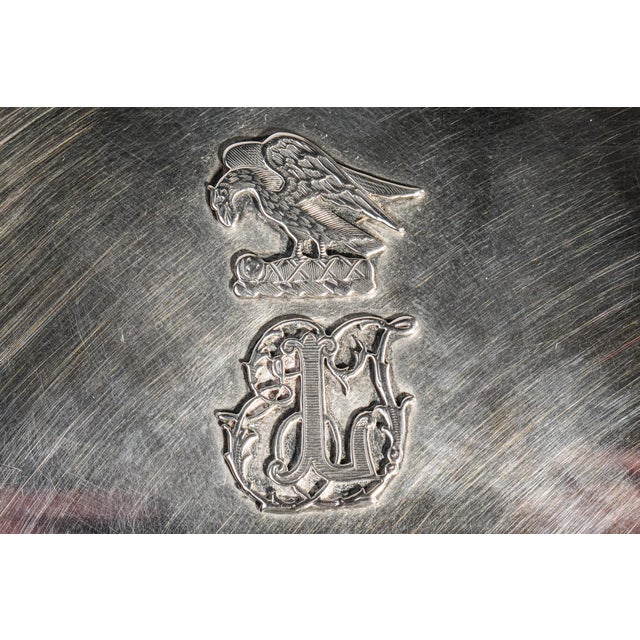 Victorian Lovely English Antique Victorian Sterling Silver Cigarette Trinket Jewelry Desk Box Coat of Arms For Sale - Image 3 of 15