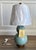 Ralph Lauren Double Gourd Ceramic Table Lamp in crackled celadon green. This traditional style lamp features a warm green...