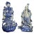 Vintage Chinese Blue & White Figures - Set of 2 For Sale