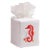 Seahorse and Shells, Coral Tissue Box Cover in White Linen & Cotton,Embroidered For Sale