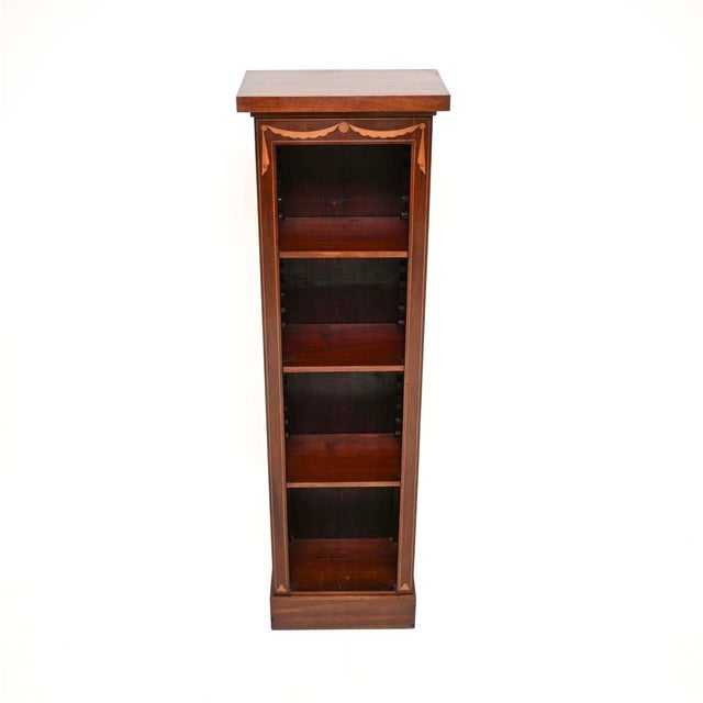 Slim Antique Georgian Open Bookcase, 1900 For Sale - Image 4 of 11