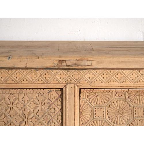 Low Antique Carved Fir Sideboard, Gansu, China, 1900 For Sale - Image 8 of 17
